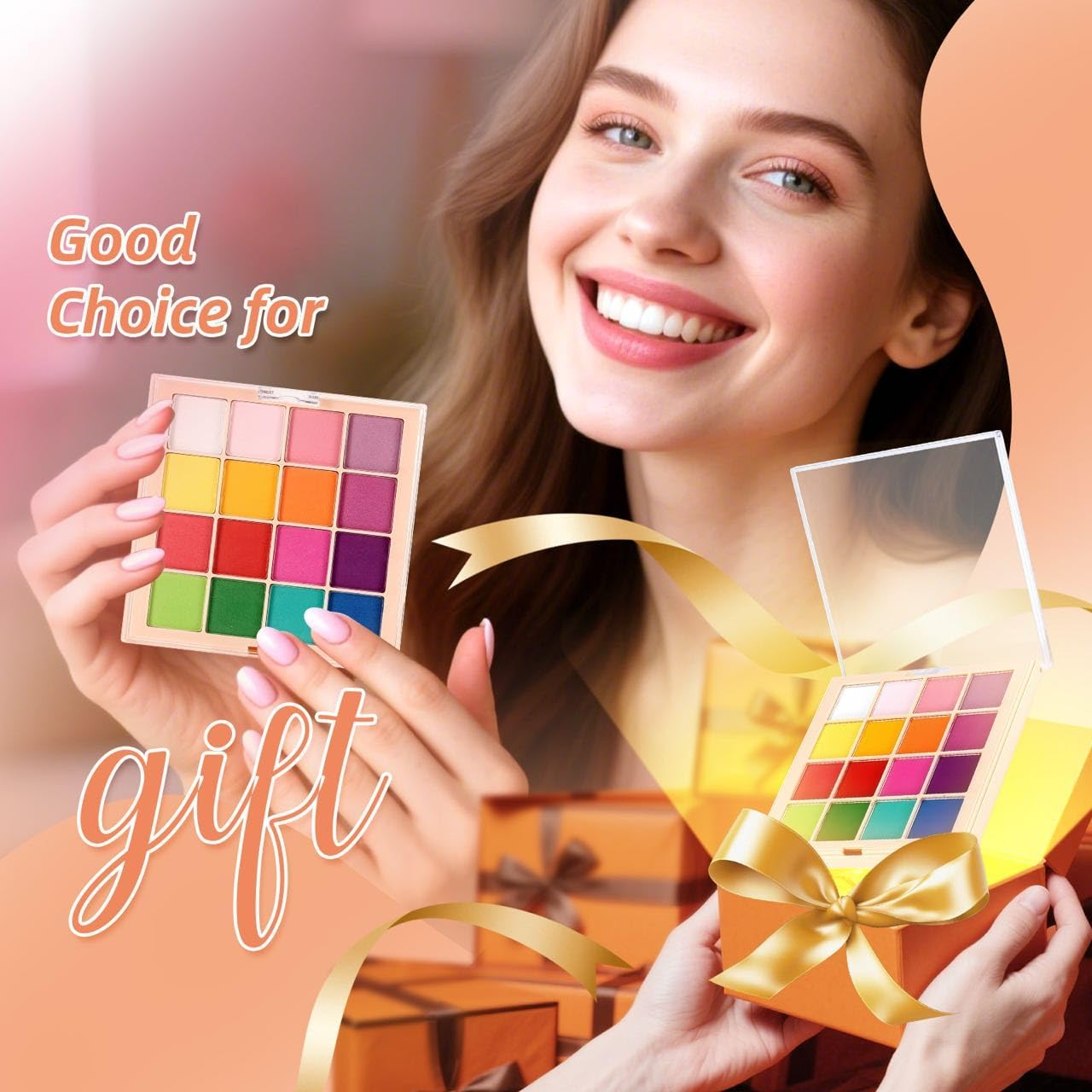 Nail Pigment Powder Palette Set, 16 Colors Ombre Nail Powder Palette with 100Pcs Sponges & Tweezers French Aura Nails Ombre Nail Brush Nail Long-Lasting Manicure Art DIY Accessories image number 6