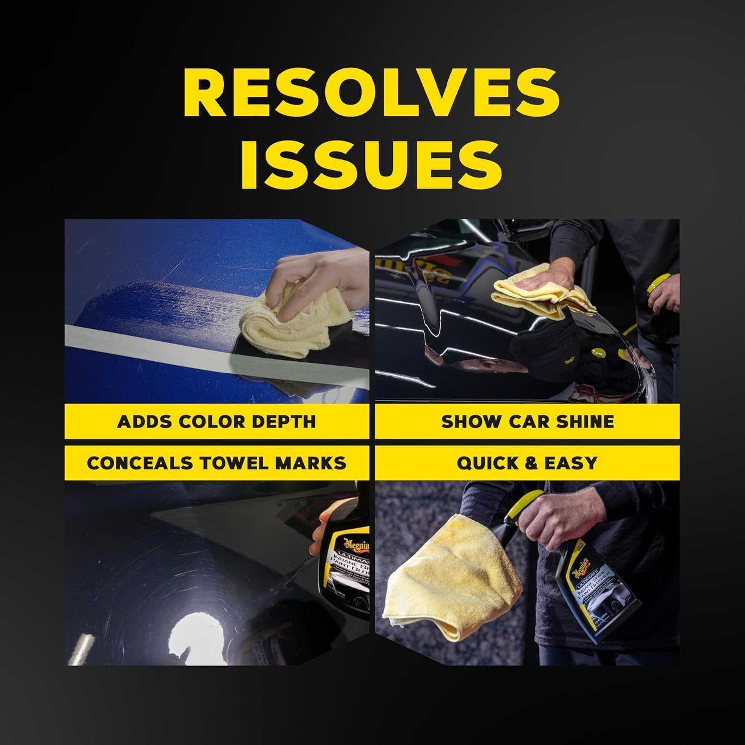 Meguiar'S Ultimate Paint Glosser - Removes Scratches and Stains - Gives High Gloss Protection, Long Lasting Shine Protection - Restores Color - Auto Detailing Accessories - 473Ml image number 1