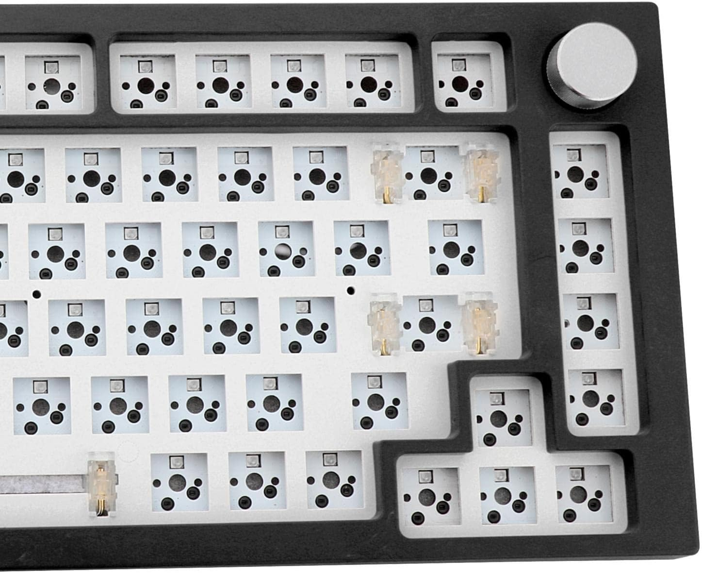 AAGAZA NT75 3/5Pin Hot Swap Gasket Mechanical Keyboard DIY Mechanical Gaming Keyboard 75% Compact Layout Customized Knob Keyboard for Windows Gaming PC - Ocean Blue (Color : Preto) - Ocean Blue image number 2