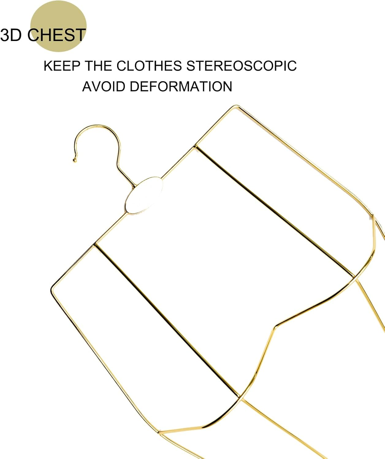 Bikini Swimsuit Hangers (Gold) 10 PCS 3D Body Shape Display Hangers for Lingerie image number 3