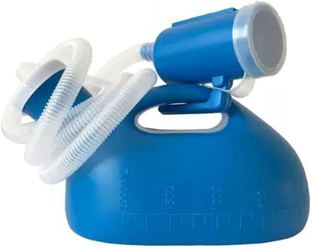 AIMALL 2000Ml Portable Male Urinal with 1.6M Tube, Travel Urine Pee Bottle for Camping, Bedridden Men, Easy-Grip Handle, Leak-Proof, Convenient Urine Storage