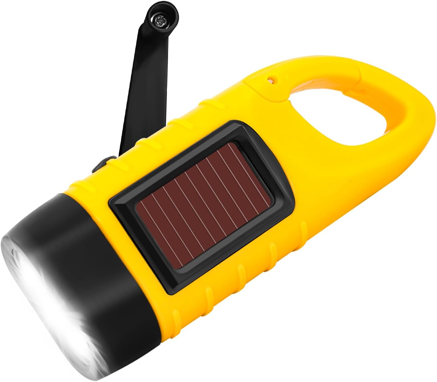 SUNNIFLY Torch Crank Emergency Torch with Crank and Solar Crank Torch for Outdoor Travel Camping and Adventure (Yellow) image number 1