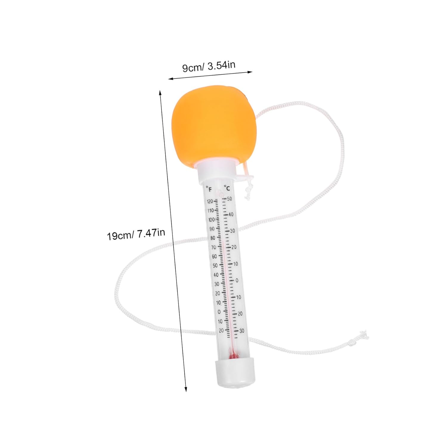 Balacoo Floating Pool Thermometer Orange Cartoon Design Easy Read Water Temperature Gauge for Newborn Baths Swimming Pools Hot Tubs Spas Accurate Monitoring