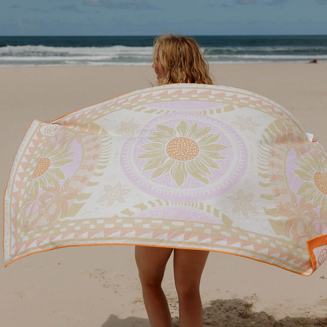 Sand Free Beach Towel | Balabac Sunflower | Quick Drying Reversible Design (Single) image number 5