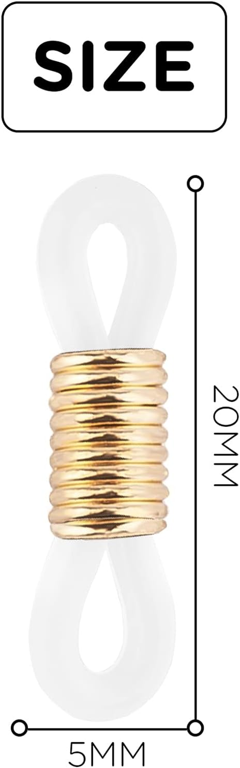 KINBOM 40Pcs Adjustable Silicone Eyeglass Chains Ends Long Strap Holder Chain End Connectors for Eyeglass Holder Chain Strap image number 1