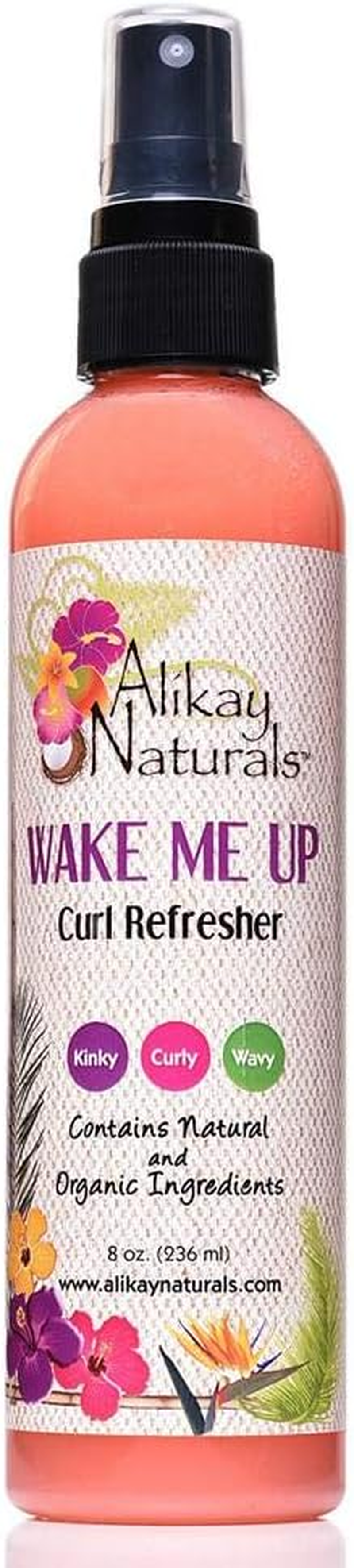 Alikay Naturals Wake Me up Curl Refresher Natural Wheat Germ Oil, Pomegranate, Sweet Almond Oil 8 Ounce