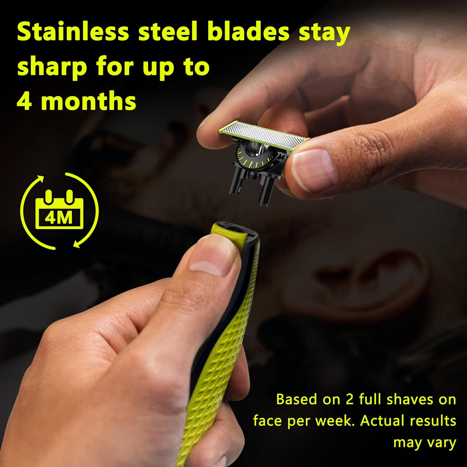 Oneblade 360 Blades for Philips,Genuine Replacement Blades for Oneblade Electric Shaver and Trimmer,Durable Stainless Steel, Trim, Edge and Shave,2 Pack, QP430/60 image number 6