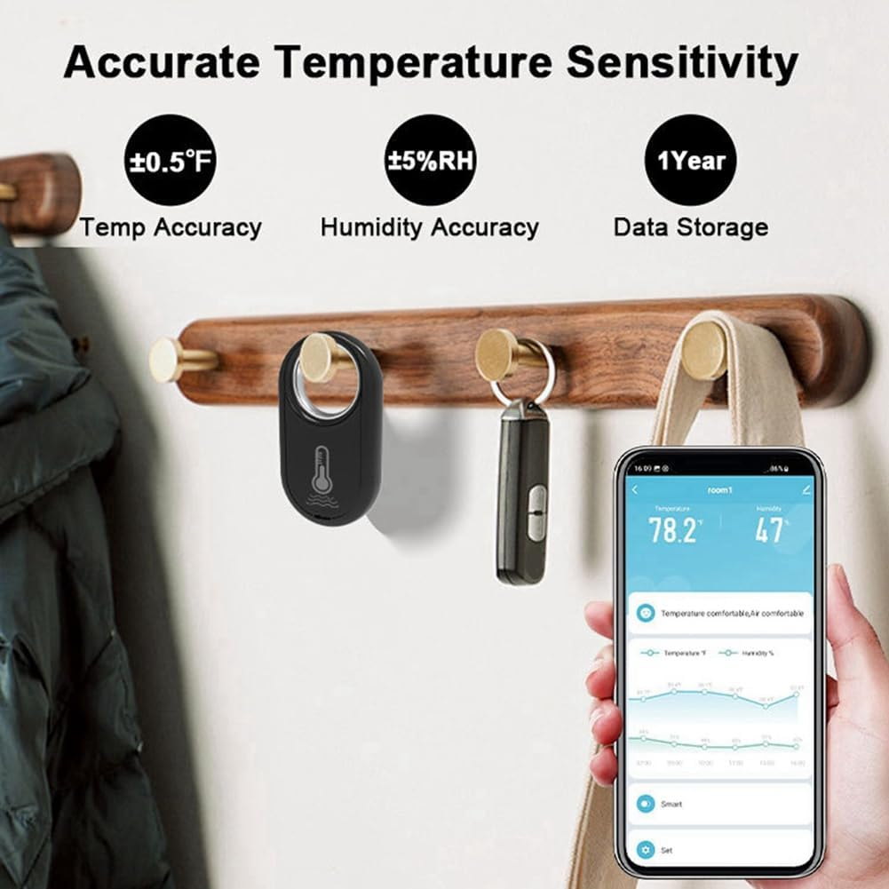 Tuya Temperature and Humidity Sensor Wireless Tuya Zigbee Temperature and Humidity Meter Home Smart Detector