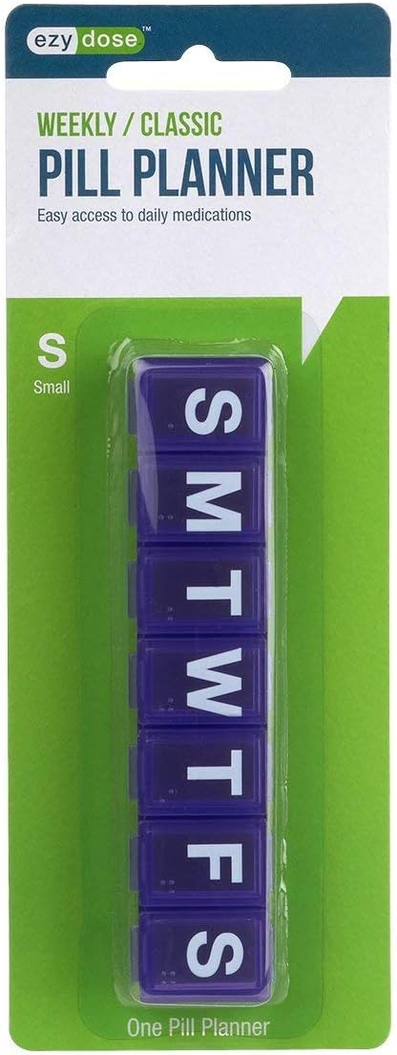 Ezy Dose Weekly (7-Day) Pill Planner and Vitamin Organizer (Small) | Great for Travel | Assorted Colors image number 1