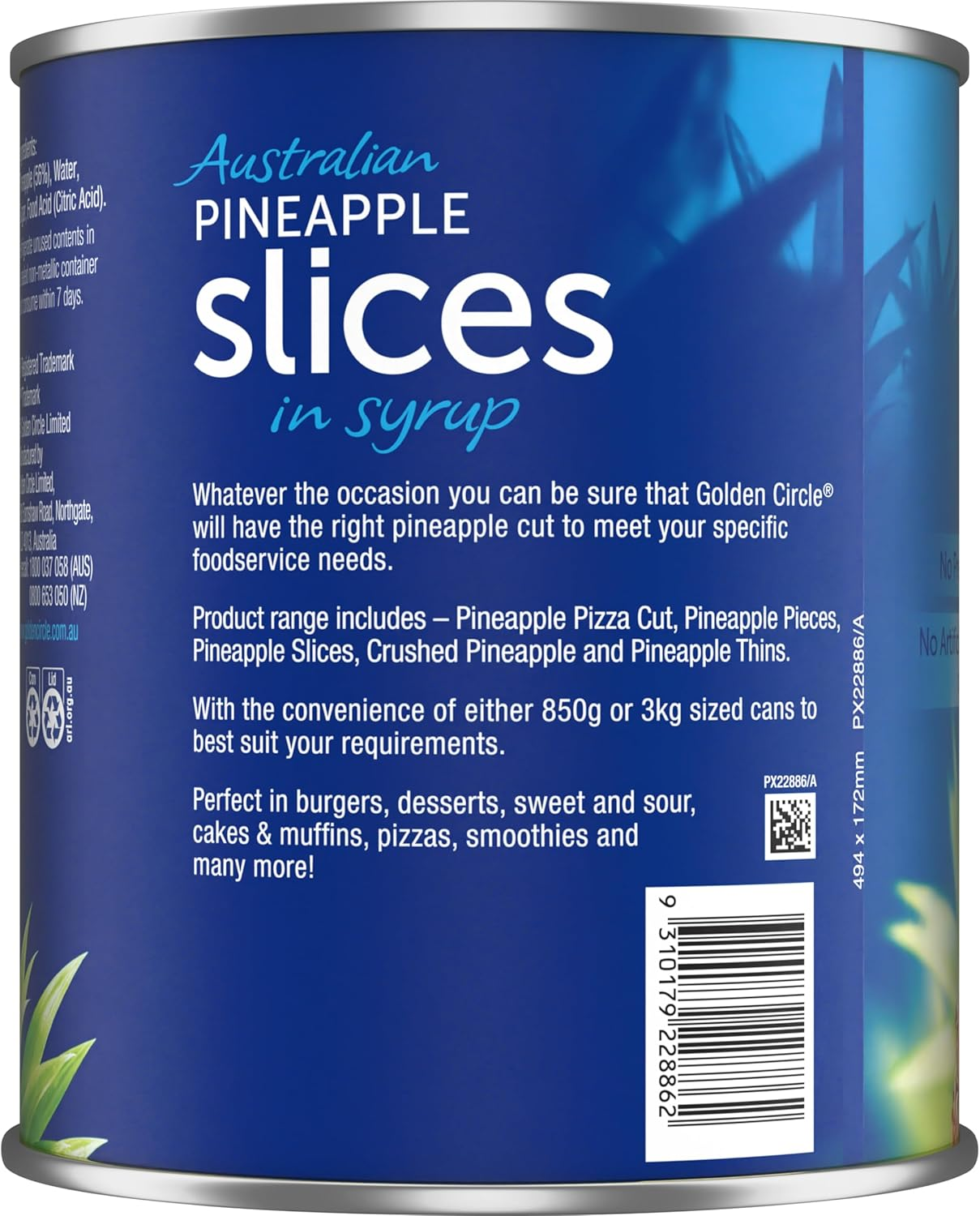 Golden Circle Pineapple in Syrup Sliced 3Kg image number 1