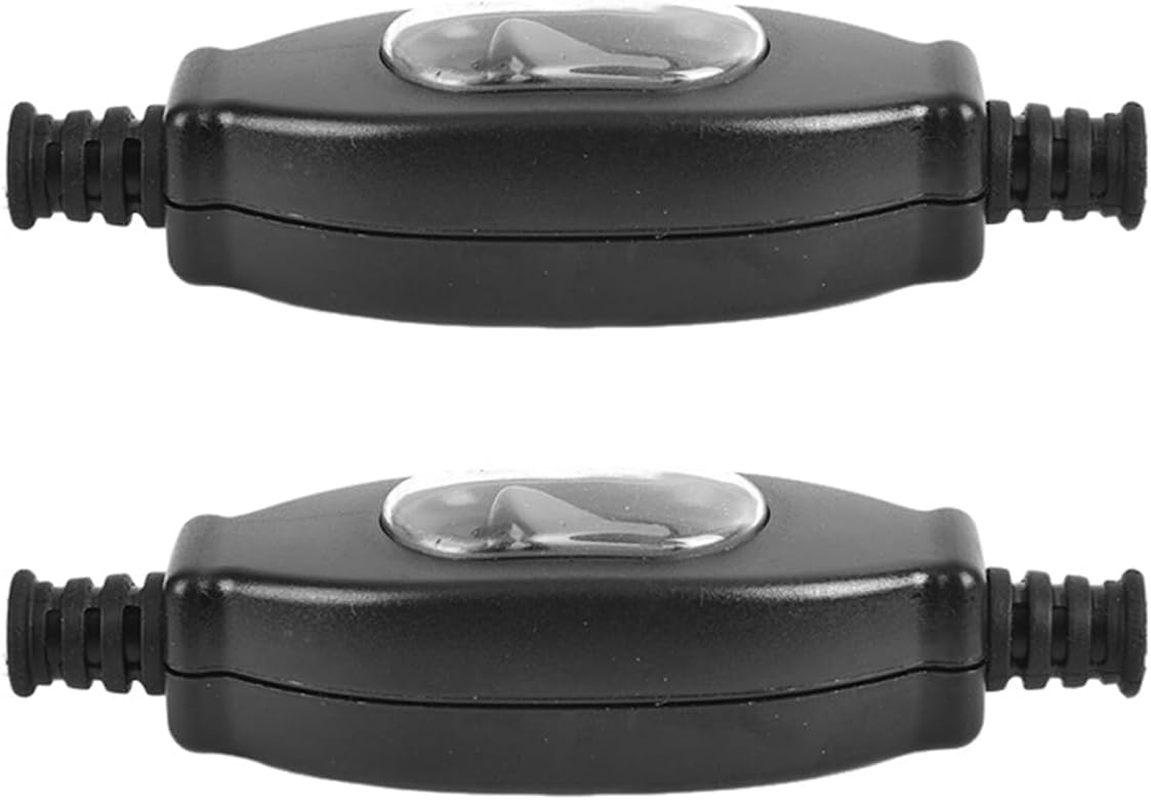 BIFHIG 2 Rainproof Double Switches, Waterproof Cable Switches for Outdoor Use, Inline Push Button Switch, Suitable for Electrical Appliances, Lamps, Transformers image number 5