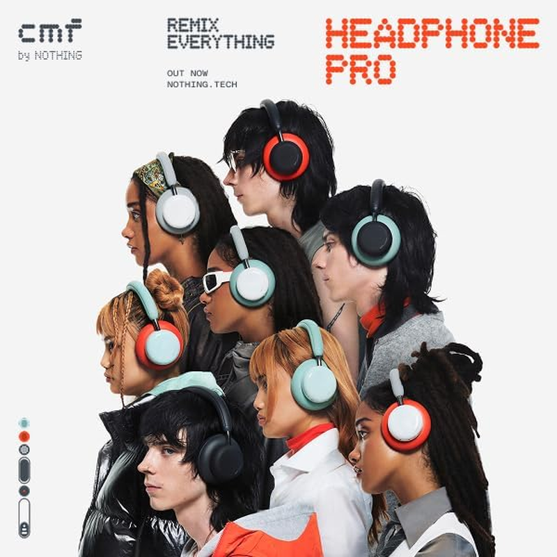 CMF Headphone Pro - Bluetooth Wireless over Ear Headphones, Active Noise Cancelling Ear Headset, up to 100 Hours of Battery Life, Hi-Res LDAC, Bass&Treble Slider, Custom Eq&Spatial Audio, Dark Grey image number 4