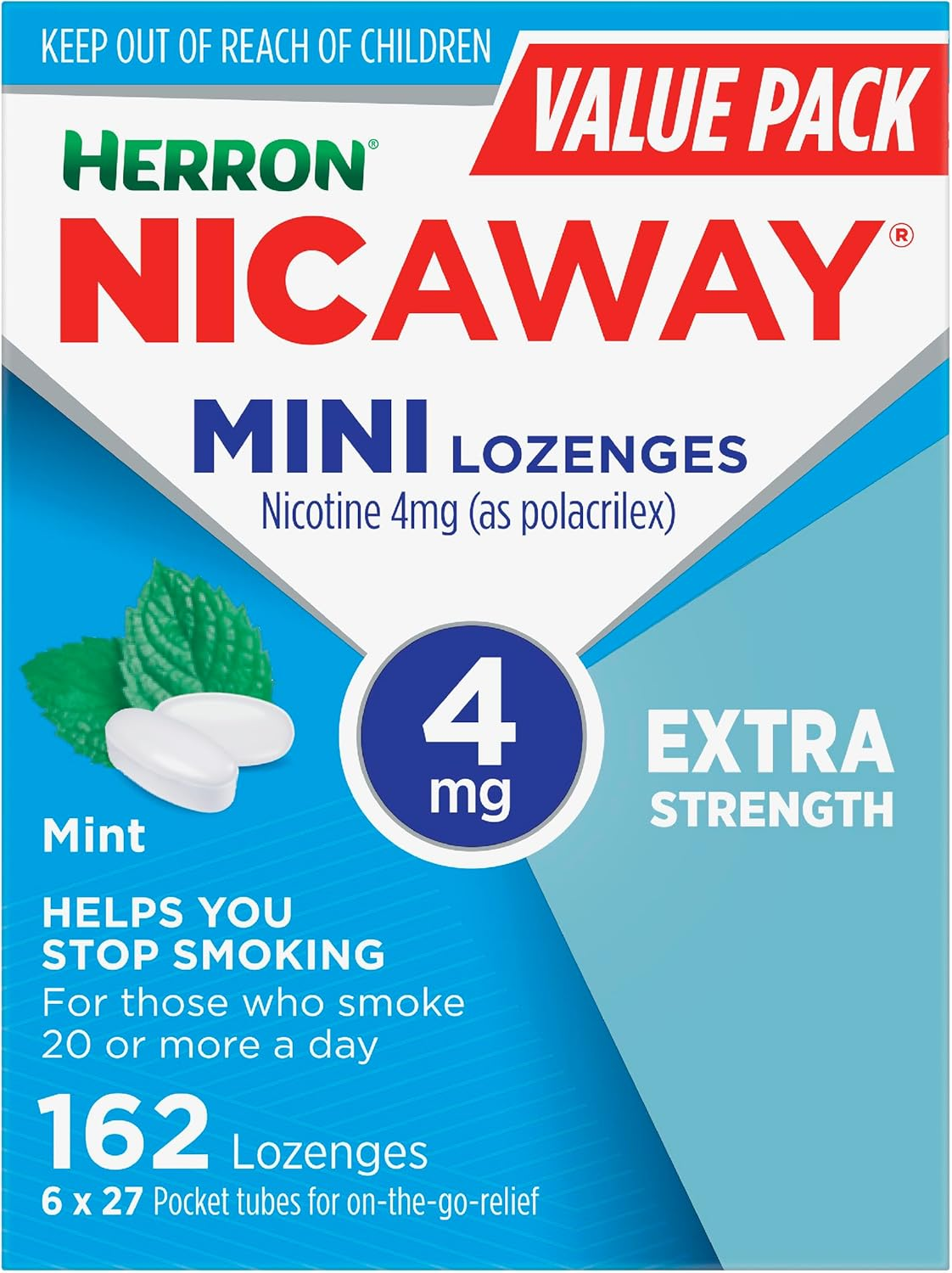 Nicaway Mini 4Mg Stop Smoking Lozenge (Pack of 162) image number 2