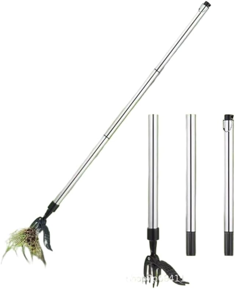 Weed Puller Tool, Stand up Heavy Duty Weed Remover Tool - 2024 New 4-Claw Steel Head Design Weeding Tool Easily Remove without Bending-Garden Hand Weeding Tool Smoothly Remove Weeds without Kneeling