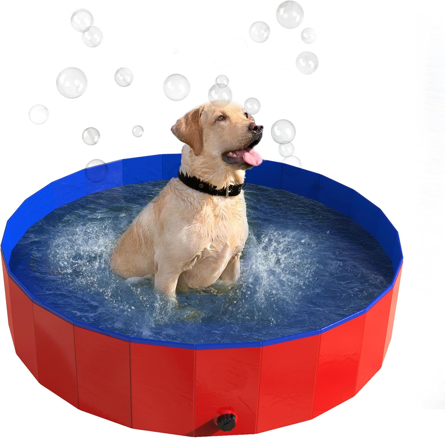 Pet Pool and Bathing Tub-Foldable with Carrying Bag Included, Travel Friendly Tub for Bathing or Playtime-For Dogs, Cats and More, 47X12 by Petmaker image number 1
