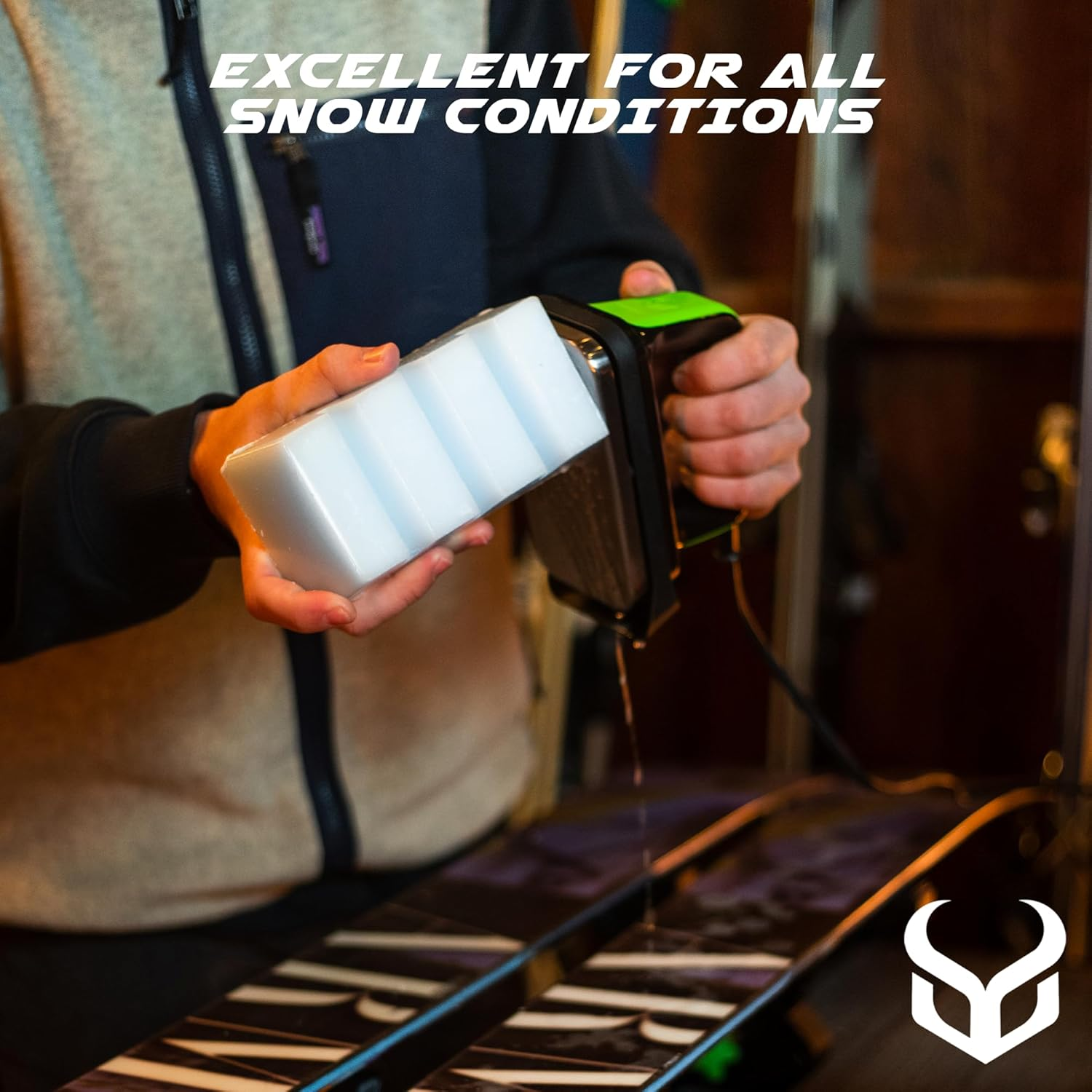 Demon Hyper Ski and Snowboard Wax -Universal Blend for Any Temp Snow- 1.06 LB/ 480 Gm Block- Made in USA- No PFAS image number 2