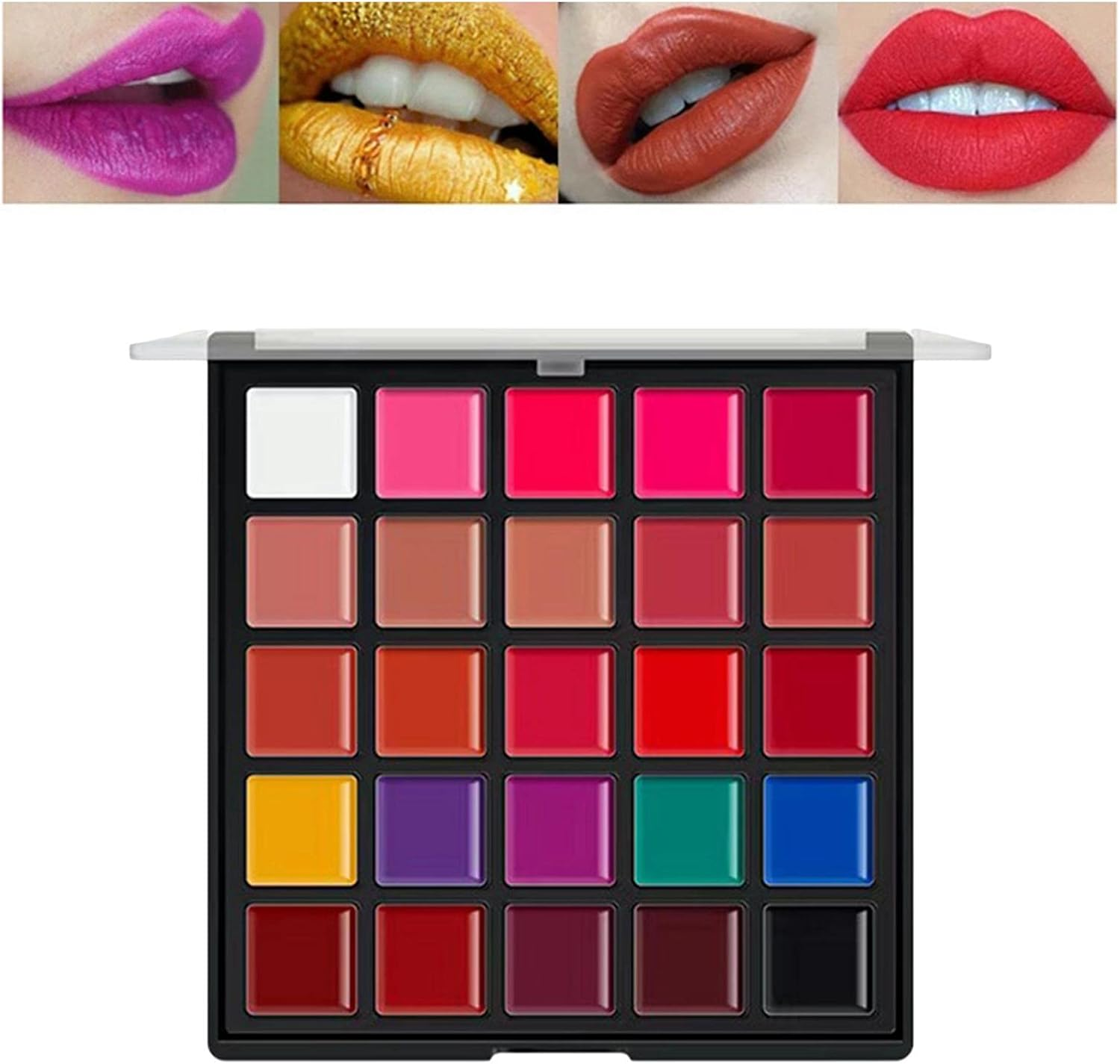 25 Colors Lipsticks Palette Matte Lip Gloss Palette for Teenager Non Sticky