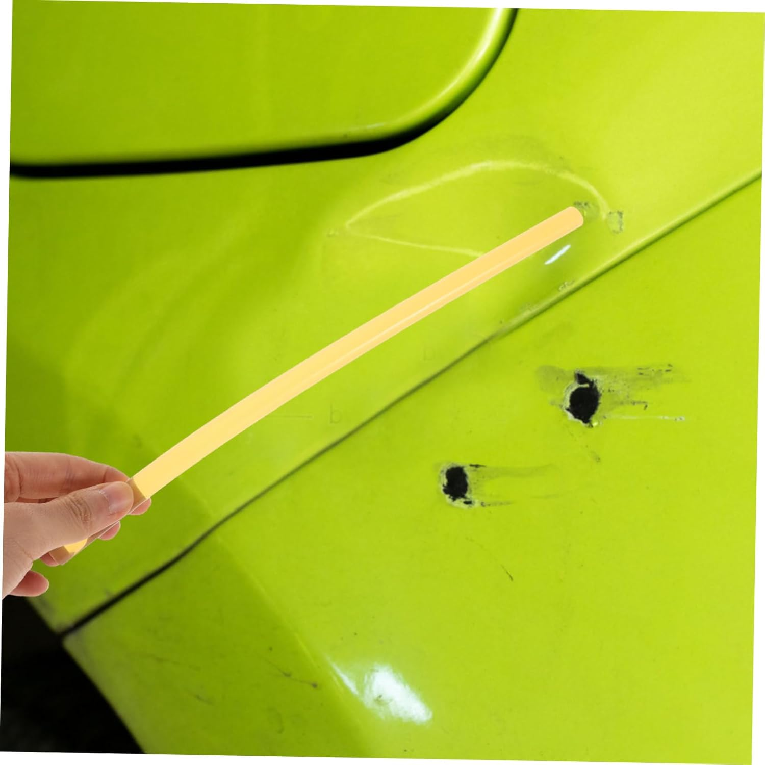 SOESFOUFU 10 Pcs Hot Glue Sticks Dent Puller Glue Bars 11X270Mm Yellow Automotive Paintless Tool Kit for Body Damage Removal image number 2