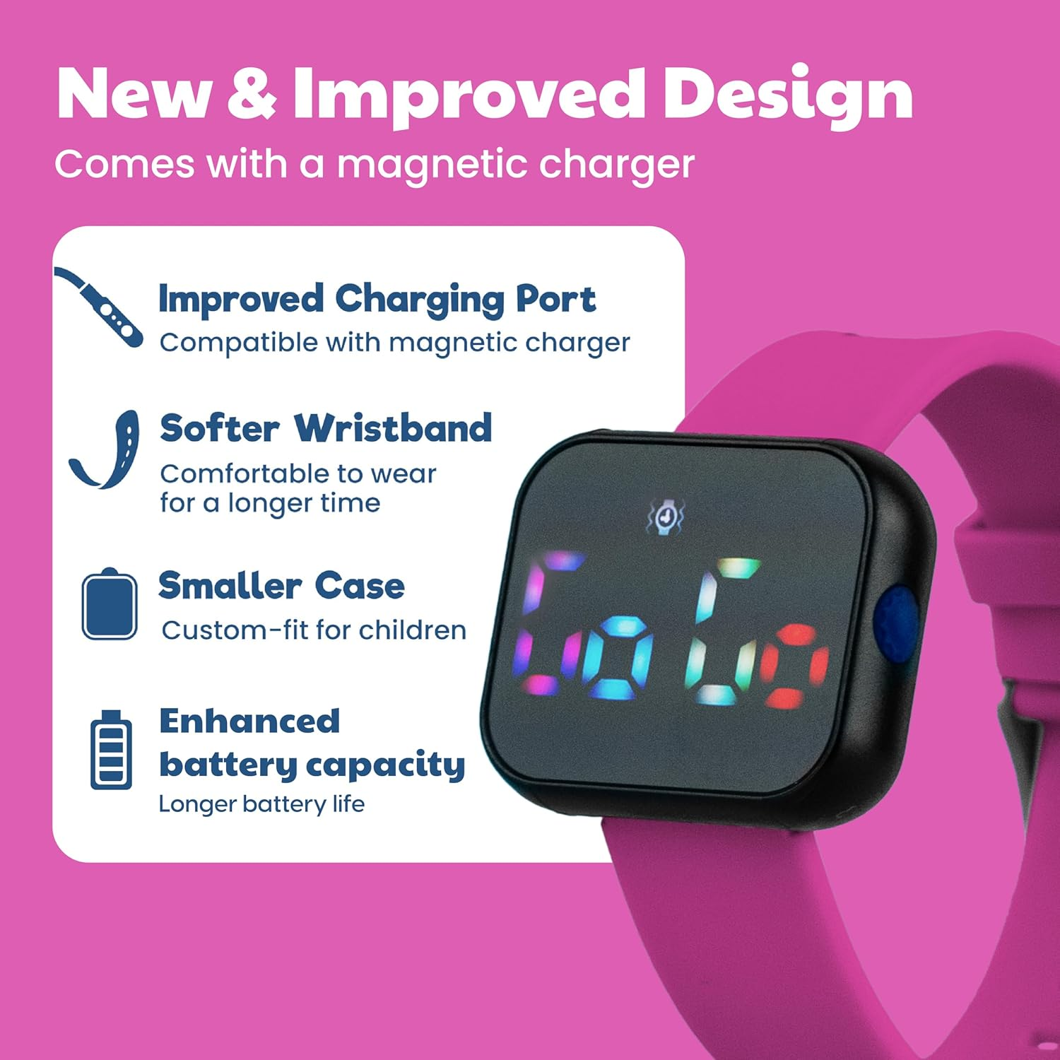 Potty Training Watch for Kids V2 a Water Resistant Potty Reminder Device for Boys & Girls to Train Your Toddler with Fun/Musical & Vibration Interval Reminder with Potty Training Ebook - Magenta image number 5