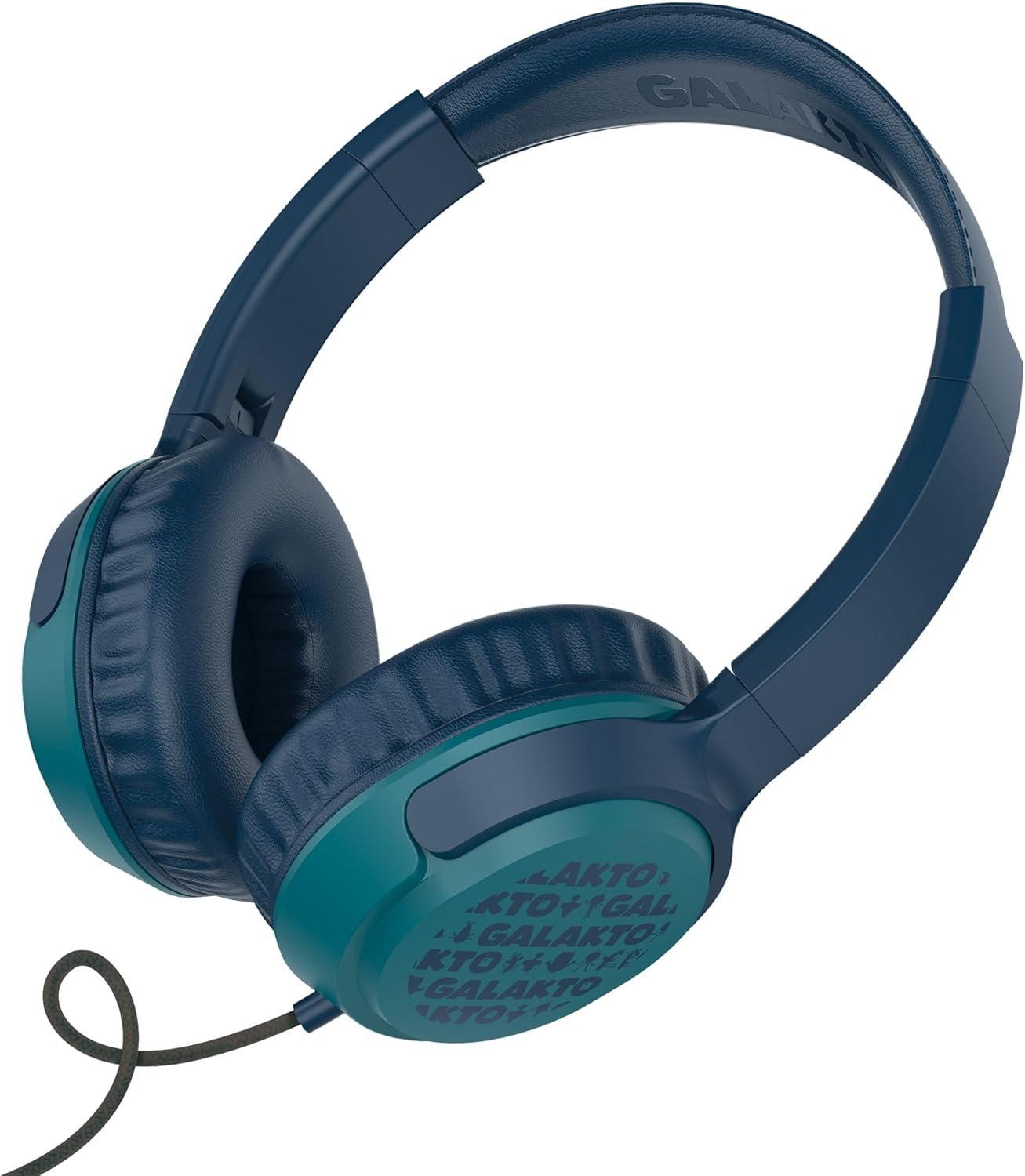 Galakto Children'S Headphones in Dark Blue for Home, Travel or Travel, Child-Friendly Volume, Excellent Sound and Robust Textile Cable, Accessories