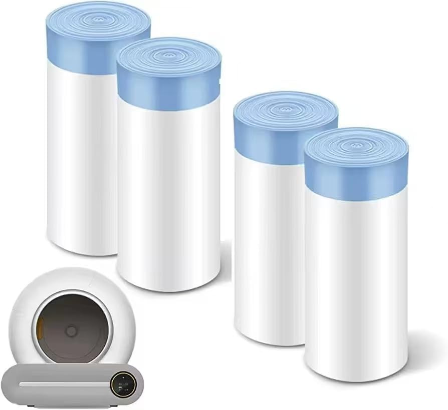 Furever Love 60 Count Trash Bags for Automatic Cat Litter Box Self Cleaning, Replacement Extra Large Liners for Robot Box, 60 Rolls Drawstring Waste Bags, 50Cm X 45 Cm (4 Rolls/15 Counts) image number 5