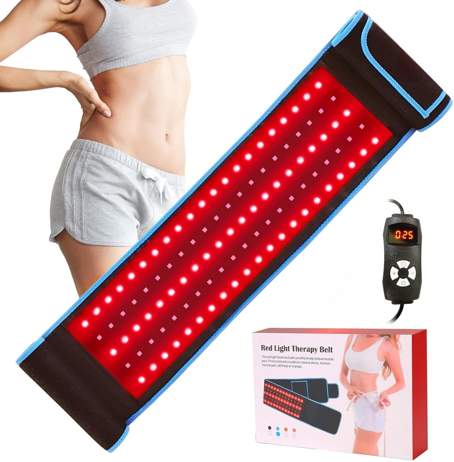 Red Light Belt for Body 105Leds Red Light Lamp with Timer Remote (5/10/15/20/25/30Mins) LED 660Nm&850Nm image number 3