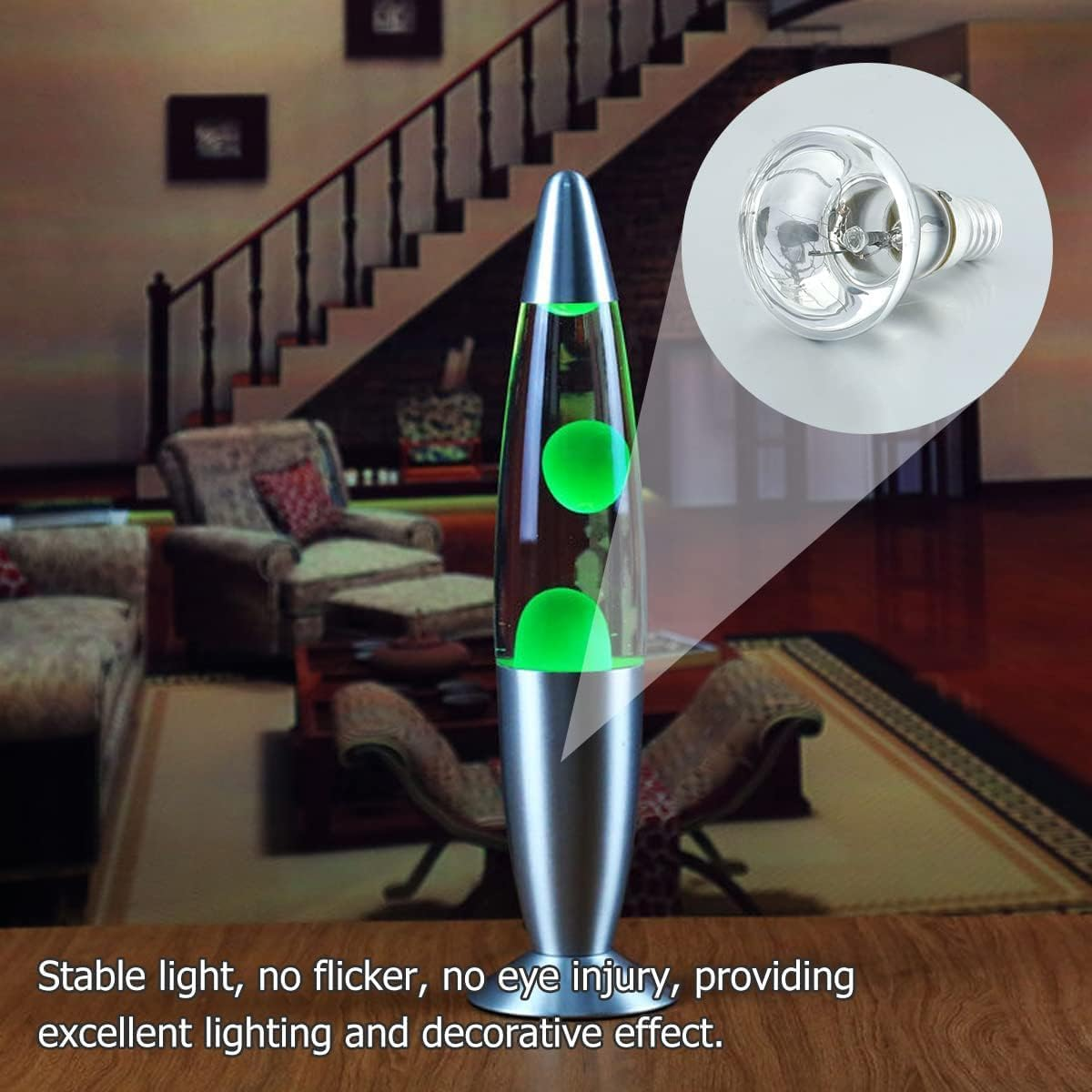 30 Watts Lava Lamp Bulbs, Reflector Type Bulbs R39 E14 Base Lava Lamp Bulb High Temp Resistant Replacement Bulbs Glitter Lamps for Cabinet Bedroom Office 1PCS