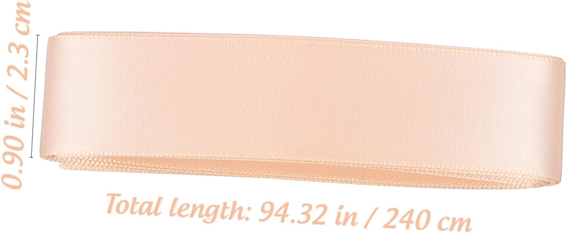 2Pcs Pointe Shoe Ribbons for Ballet Satin Dance Shoe Straps in Ballet Pink Wide Ribbons for Performance and Rehearsals image number 5