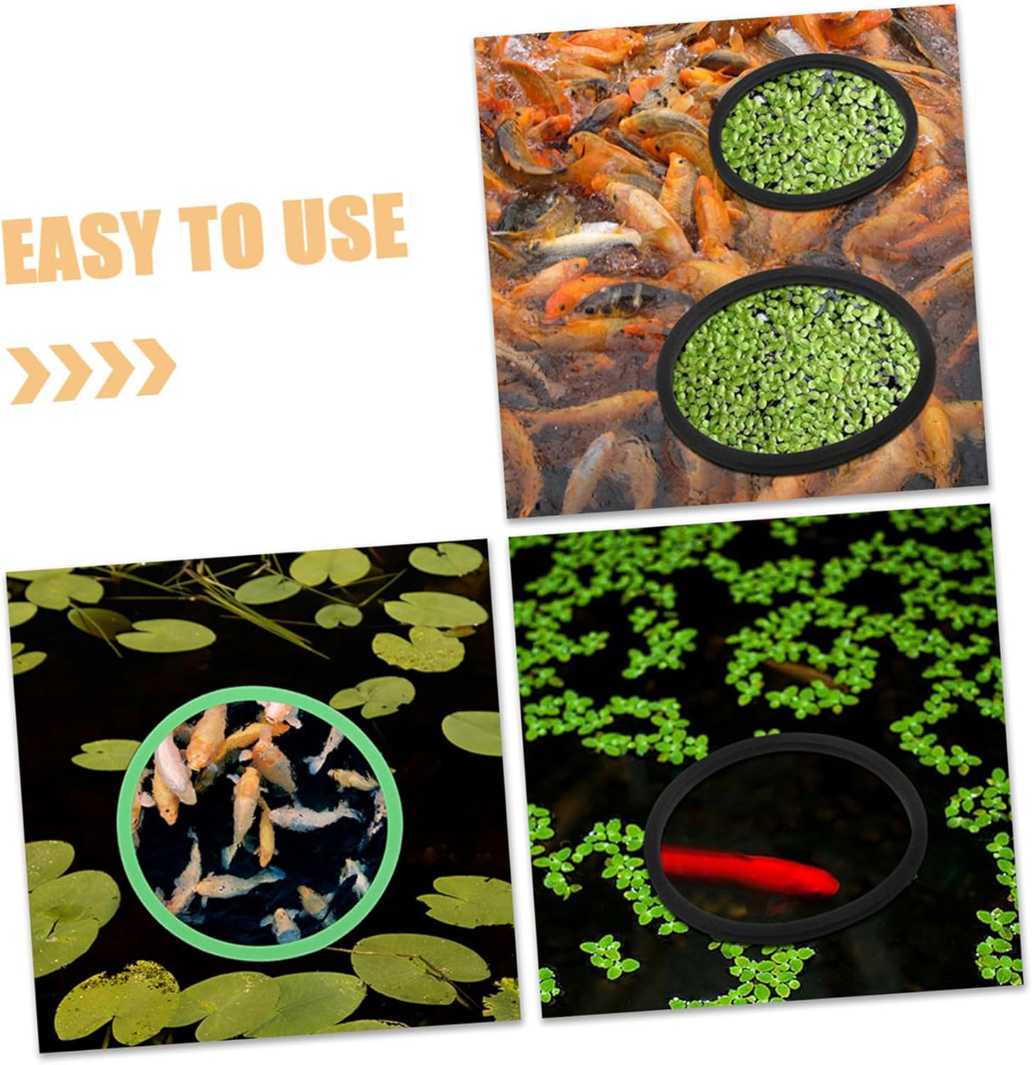 ROMISBABA 20Pcs Aquarium Floating Plant Rings with Square and round Shapes Fish Feeding Barrier for Betta and Aquatic Pets Enhances Photosynthesis and Water Quality Easy to Install Fish Tank image number 4