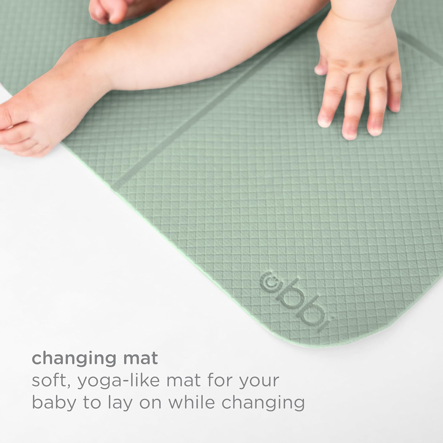 Ubbi On-The-Go Changing Baby Mat with Carrying Bag, Soft and Comfortable Diaper Bag Accessory Must Have for Newborns, Easy to Clean, Portable Changing Pad, Sage Green image number 5