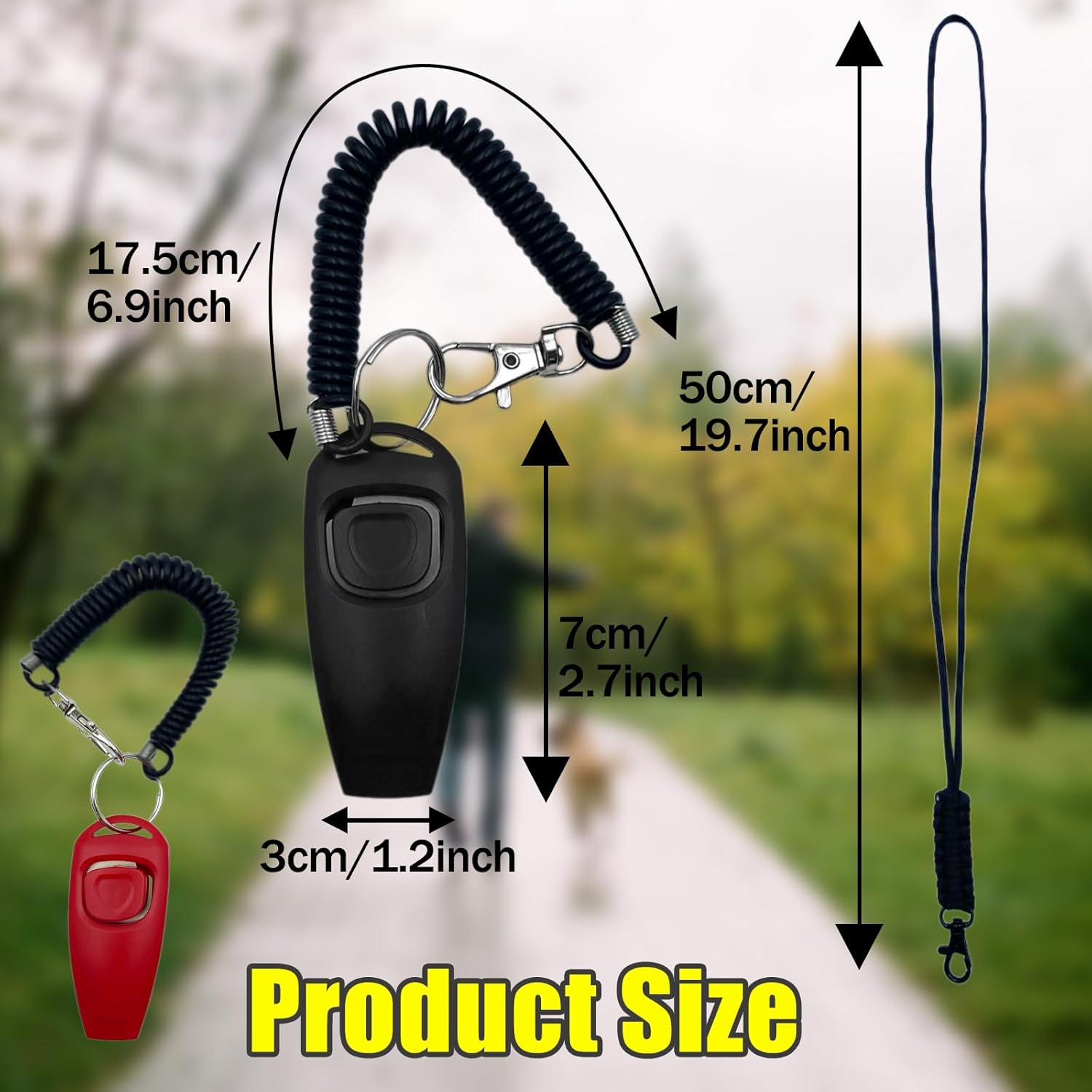 VPB Dog Whistles Set,2 in 1 Combined Dog Clicker and Whistle,Dog Whistles for Recall and Dog Training Whistle,With Adjustable Lanyard,Suitable for Dogs and Puppie image number 1