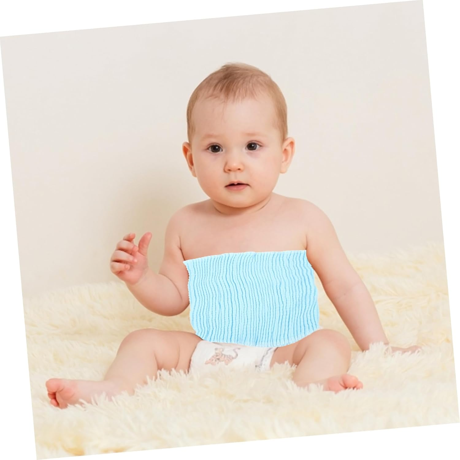 Kisangel 5Pcs Baby Belly Bands for Newborns, Infant Navel Protectors, Cotton Soft Breathable Waist Support Band High Elasticity, Thick Wide Design for and Gas Relief image number 5