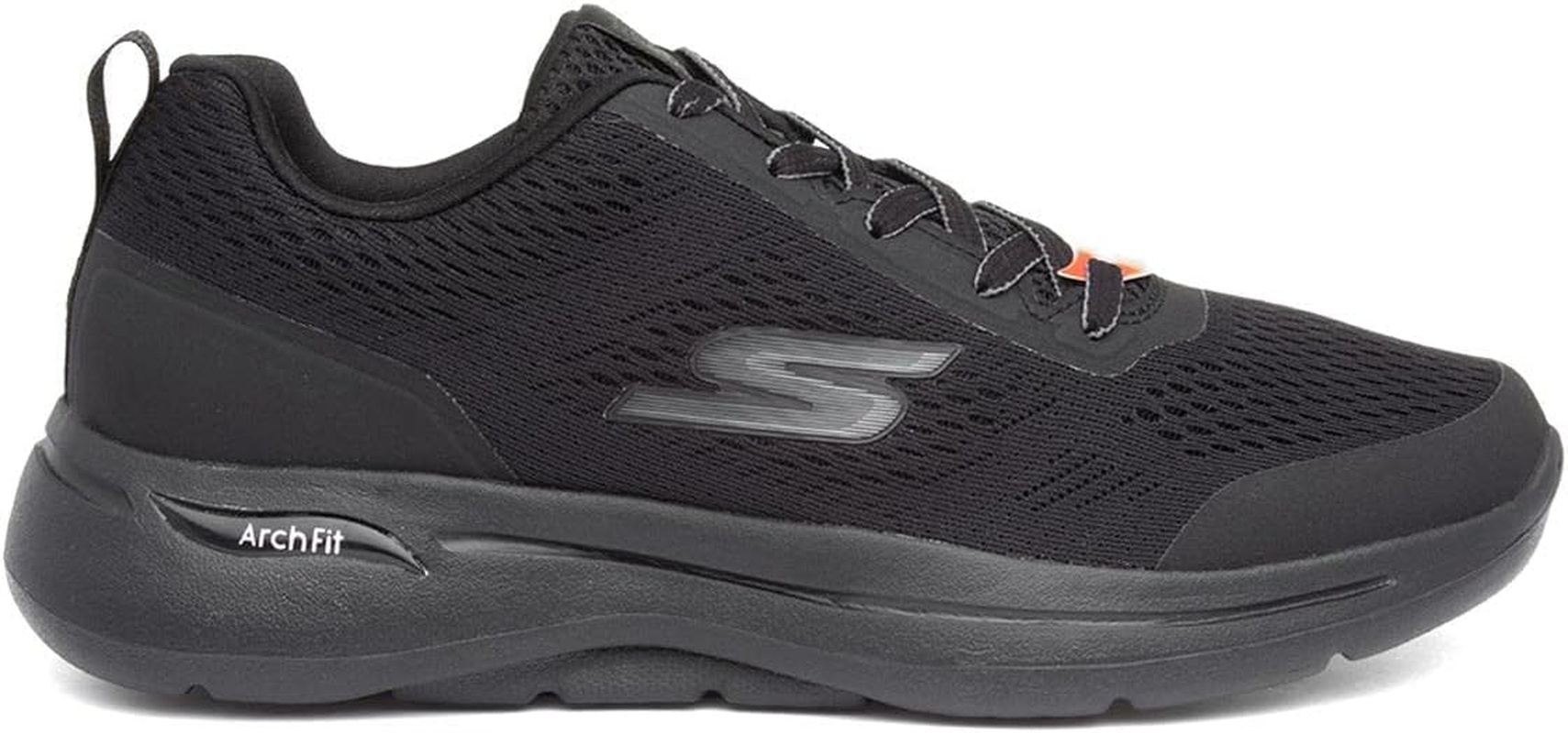 Skechers Men'S Go Walk Arch Fit Idyllic Sneaker, 49.5 EU Ancho, Black Textile Synthetic Trim, 7.5 US
