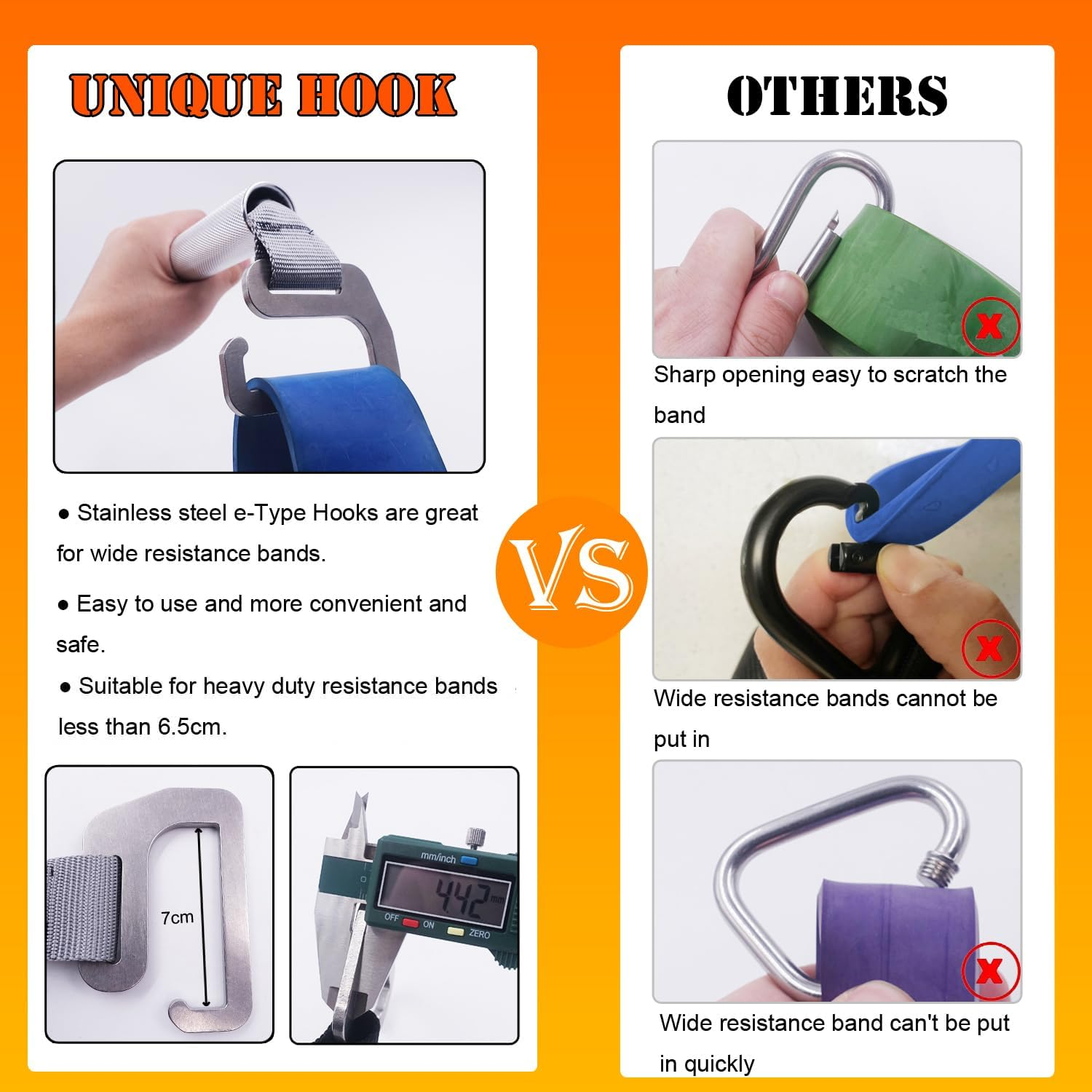 J Bryant Fitness Resistance Band Exercise Bar Large Hook Heavy Duty Bar image number 2