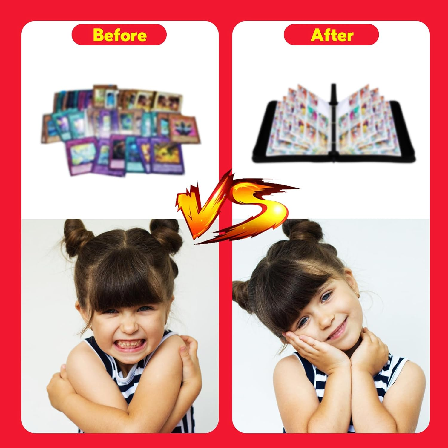 900 Pockets Card Binder, 9 Pocket Trading Card Holder, Cards Albums with 50 Removable Sleeves, Card Binder for 900 Cards image number 6