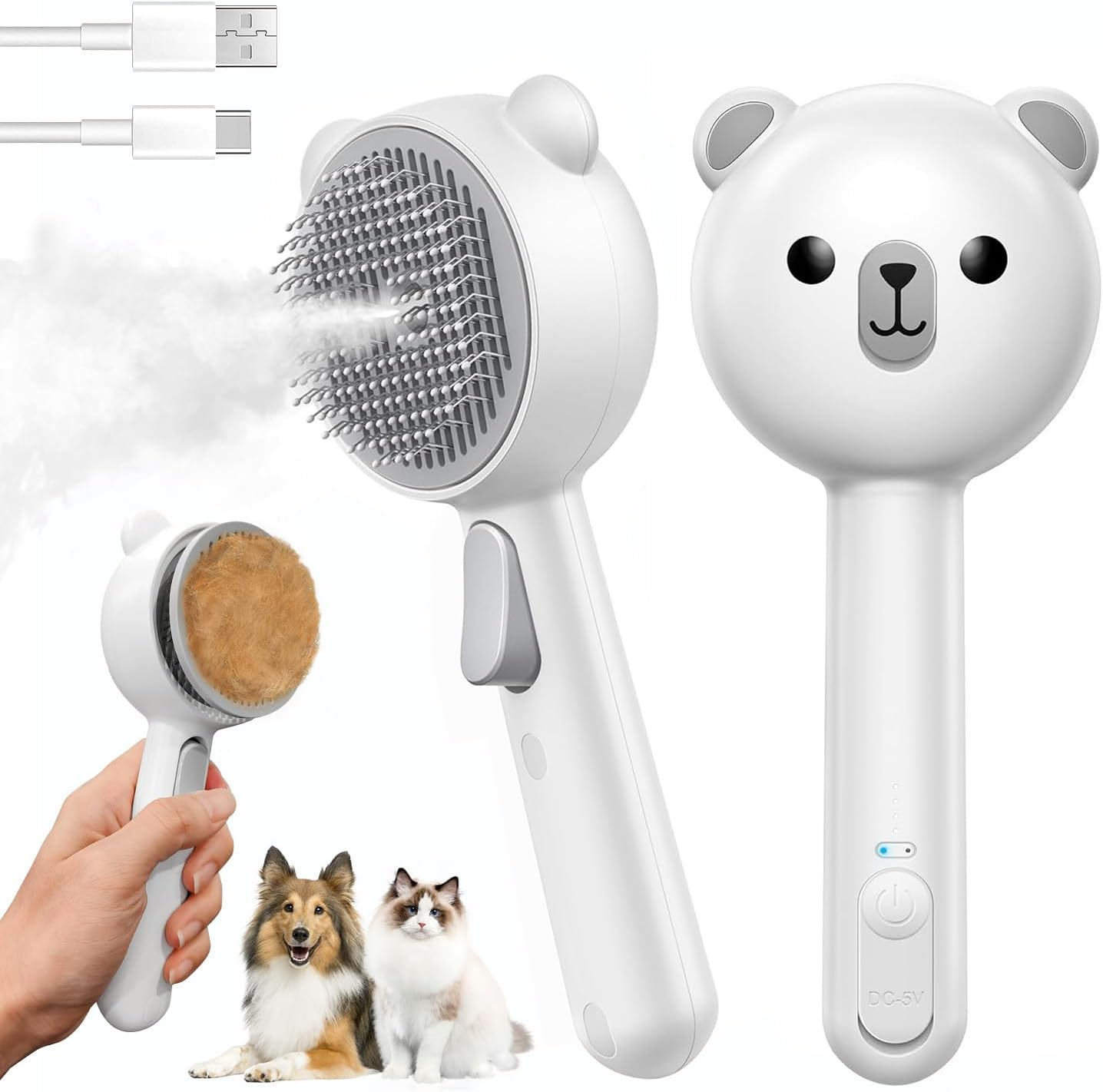 Steam Cat Brush，3 in 1 Pet Brush image number 4