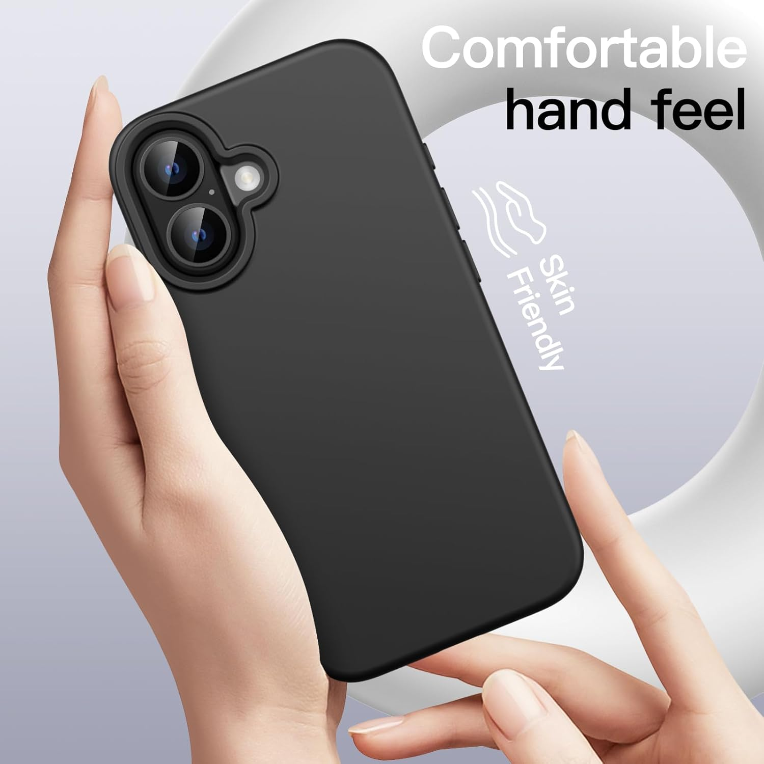 Jetech Liquid Silicone Case for Iphone 16 6.1-Inch, Silky Soft Touch Full-Body Protective Phone Case, Anti-Scratch Shockproof Cover with Microfiber Lining (Black) - Black image number 4