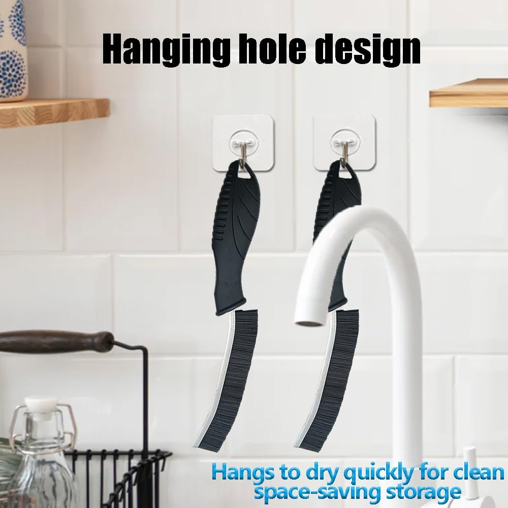 Crevice Cleaning Brushes, Cleaner Scrub Brush Tool for Hard to Reach Tight Space, Home Essentials, Cleaning Supplies for Shower, Bathroom, Kitchen, Toilet, Window image number 1