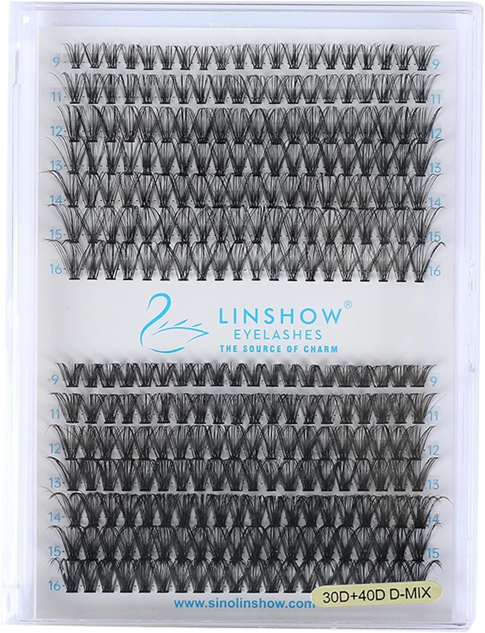 Cluster False Eyelashes 280Pcs 30/40D Mix9-16Mm D Curl DIY Individual Lashes Russia Volume Soft Natural Lashes (D Curl) image number 4