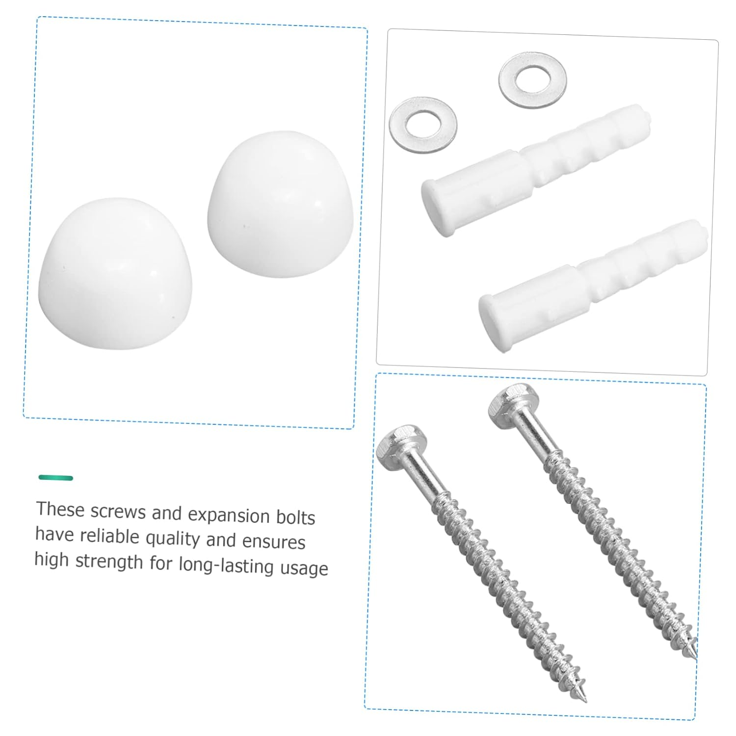 Tofficu 2Sets Toilet Screw Decorative Covers Fixed Toilet Accessories Bathroom Bolts Cover Easy Install