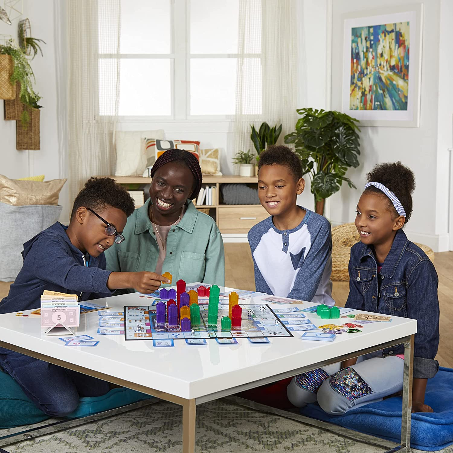 Monopoly Builder Board Game, Board Games for Kids and Adults, Strategy Games, Family Board Games, for Kids 8 and Up, 2-4 Players