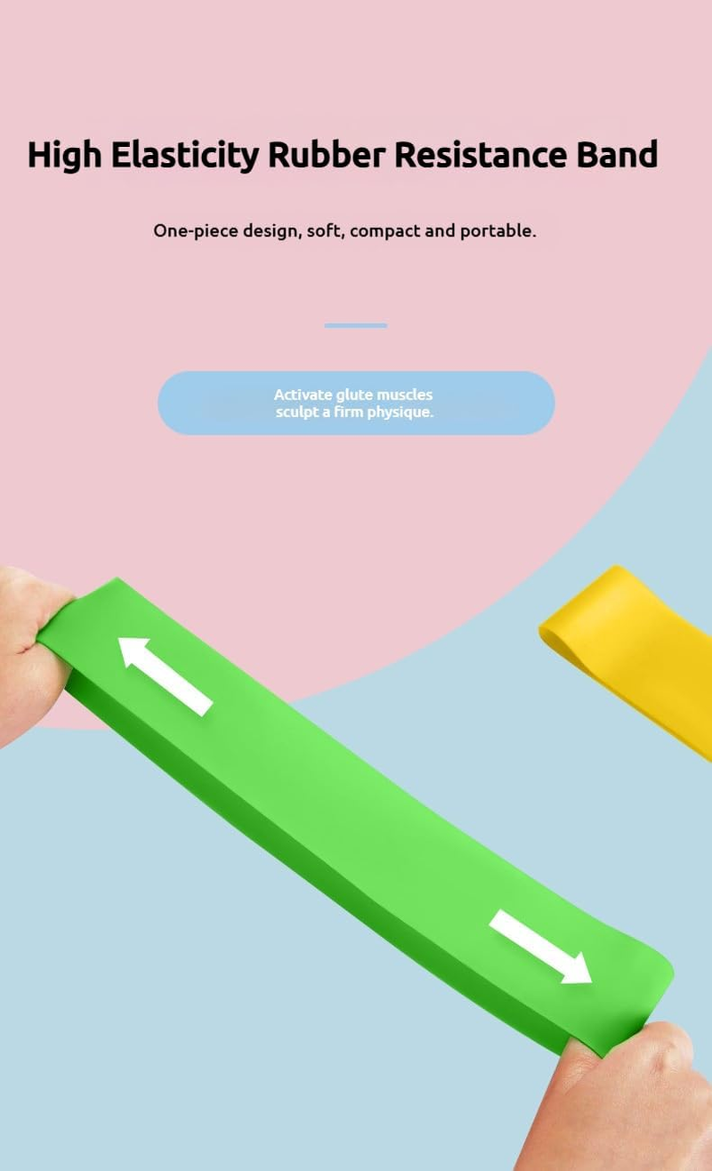 NEOLYMP Resistance Loop Bands, Exercise Bands Set of 5 Rubber Latex Anti-Slip Resistance Band for Workout, Stretching, Physical Therapy, Yoga and Home Fitness - Blue Color Set image number 5