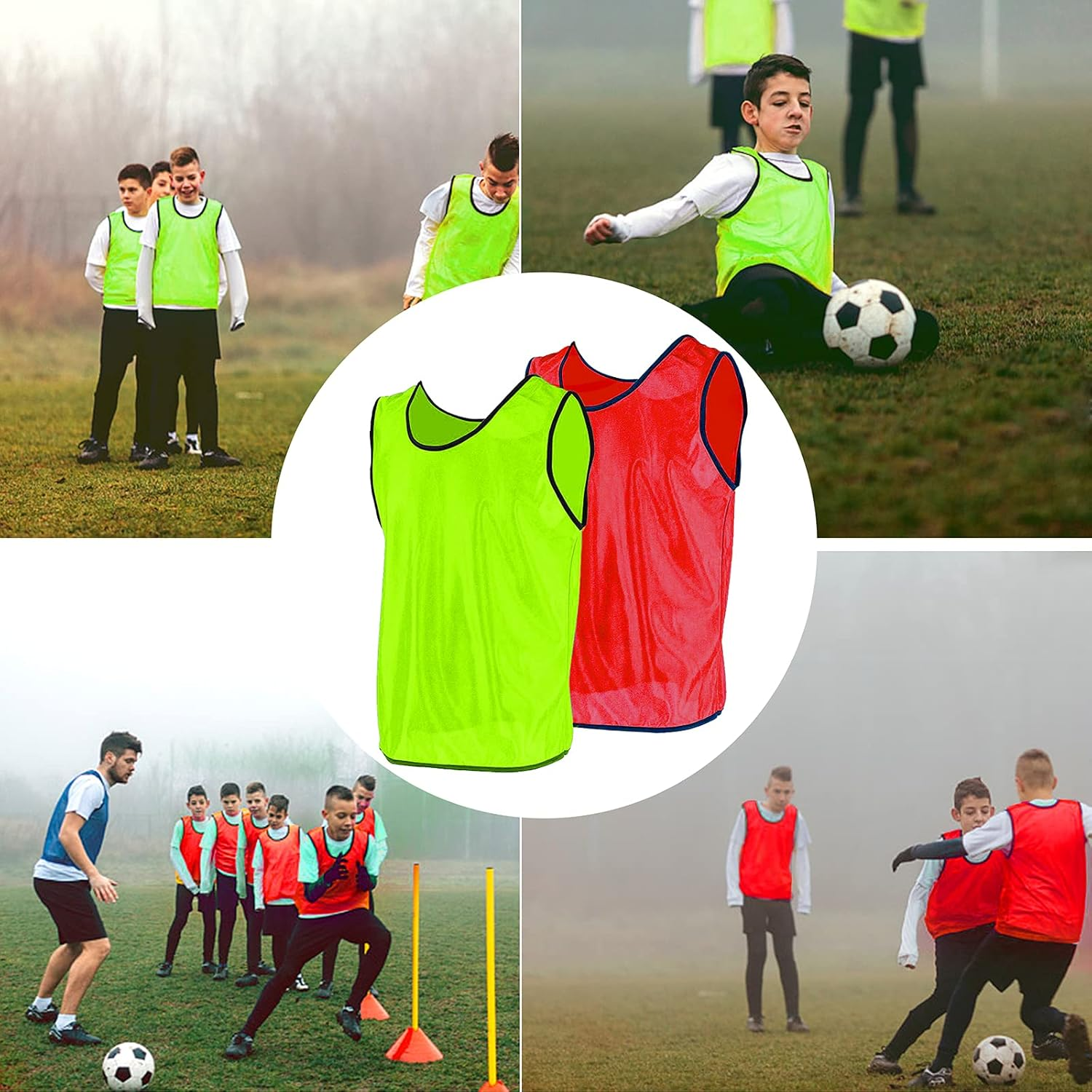 Perzomido Soccer Scrimmage Team Practice Jersey, Scrimmage Vests Team Pinnies Jerseys image number 2