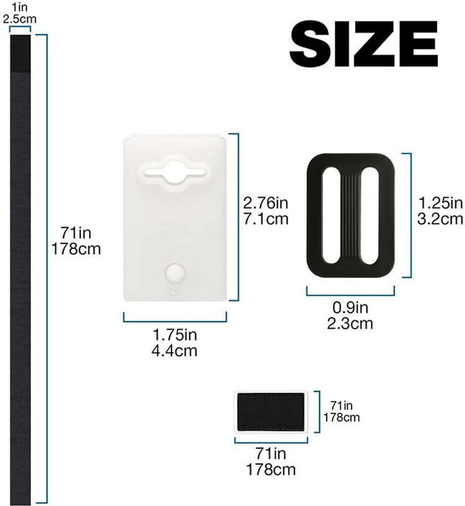 Pool Cover Roller Attachment Straps Kit with Nylon Straps and Metal Buckles Clips for Most Pool Covers & Reel Accessories for Home Office Travel Use - Kivano image number 3