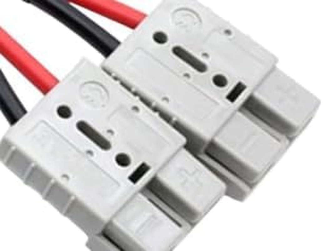 Anderson Plug Connector, 50 Amp Anderson Double Y Splitter Cable 1 to 2 Connector, 10 AWG 6Mm Automotive Cable for Car Battery,Automotive Accessories Battery Extension Cables(1Pcs)