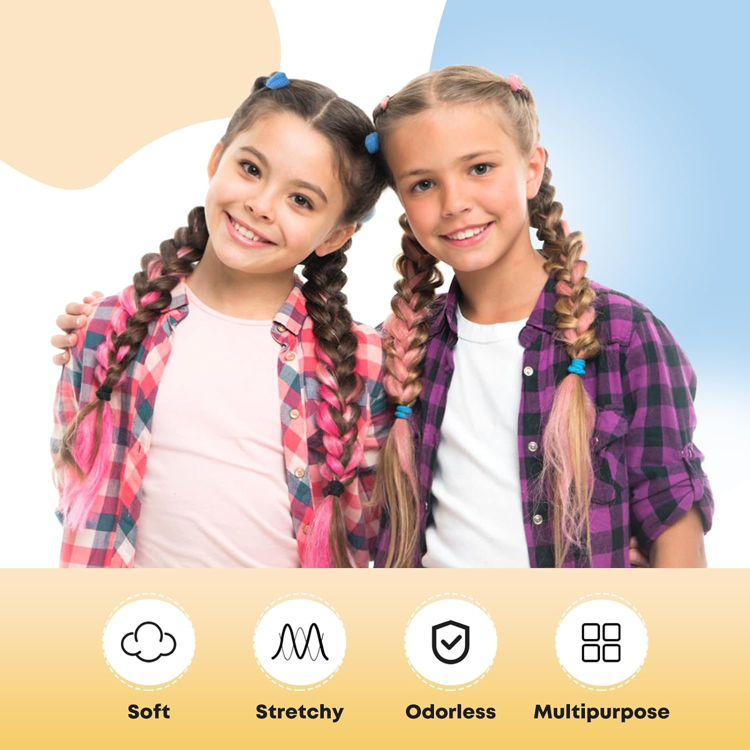 Hanyousheng Pack of 200 Girls Hair Bobbles 20 Mm Children'S Hair Bobbles Baby Hair Bobbles Small Hair Bands Colourful for Girls Children Toddlers Baby image number 4