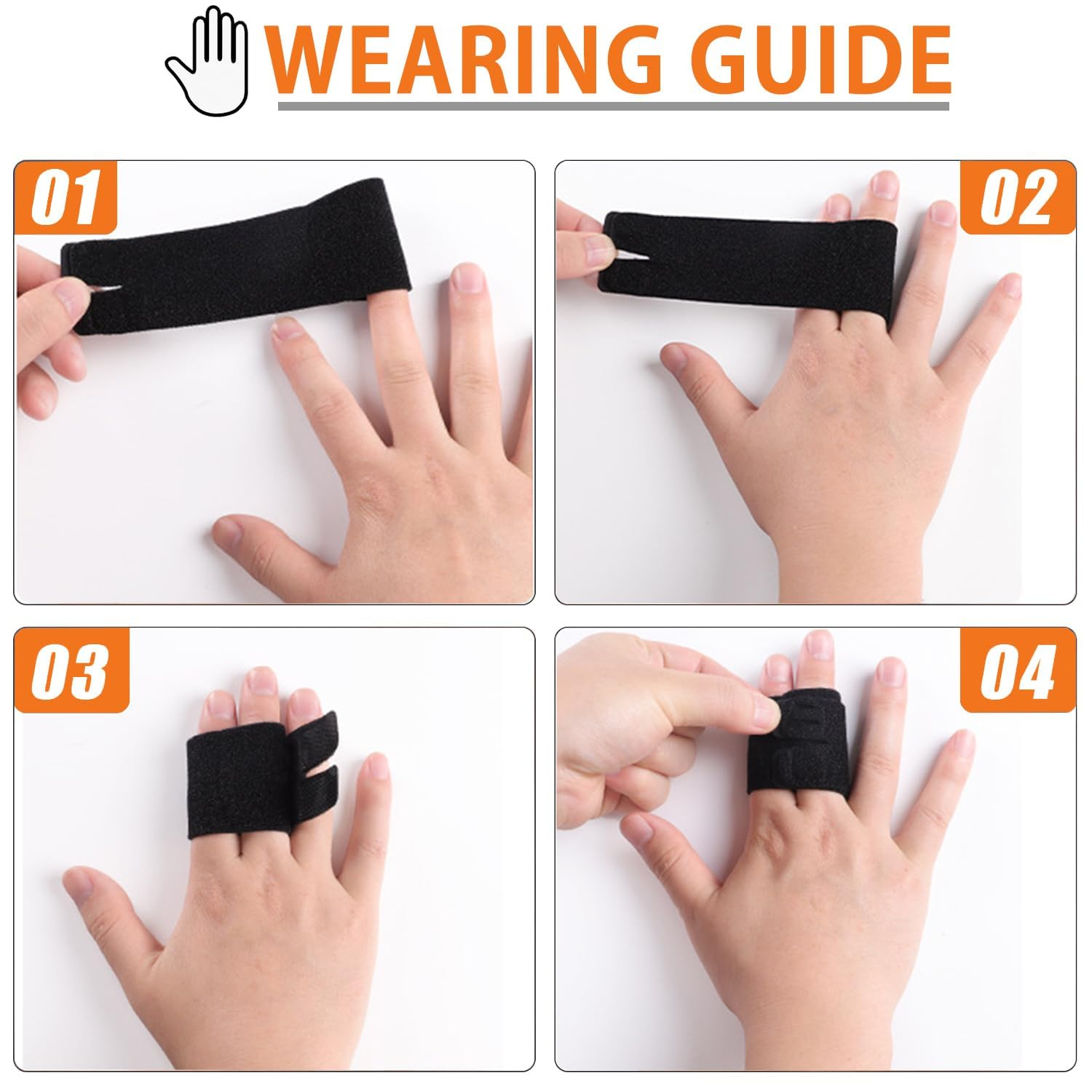 Liyquint 2 PCS Finger Splints for Sports & Pain Relief - Breathable Two-Finger Support Sleeves, Compression Protectors for Basketball, Tennis, Volleyball - Joint Stabilizer for Athletes & Arthritis (Black) image number 4