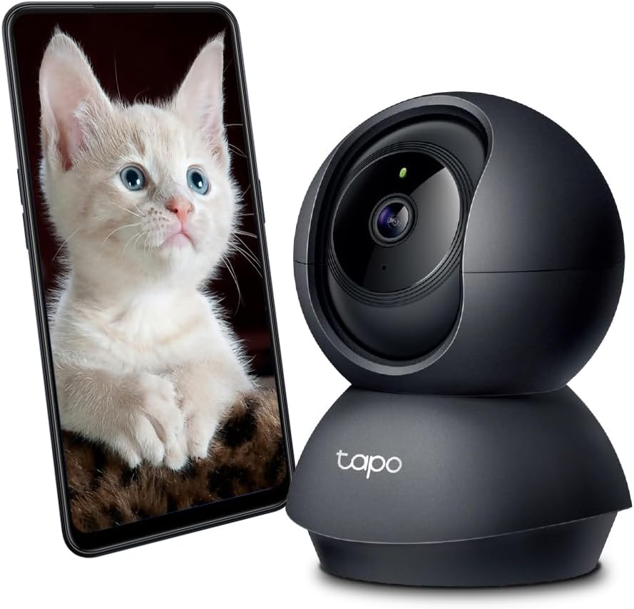 Tapo Tp-Link Smart Home Security Wi-Fi Camera, Baby Monitor, 1080P, 360&deg;, Free AI Tracking, Motion & Person Detection, Notification, Night Vision, SD Card, Voice Control, No Hub Required(Tapo C201)