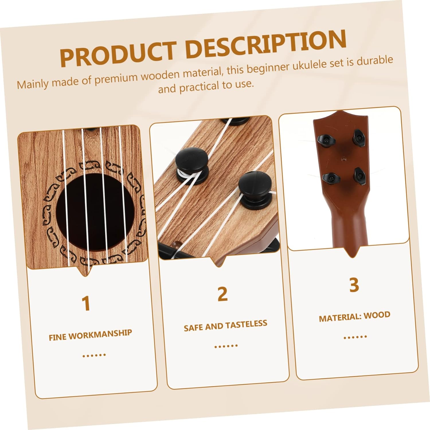 Bestonzon Ukulele Toy Guitar Ukuleles, 4 Strings Guitar Ukuleles Guitar, Guitar Toy Guitar Beginners Ukuleles Toy Guitar Ukuleles for Beginners Ukuleles image number 6