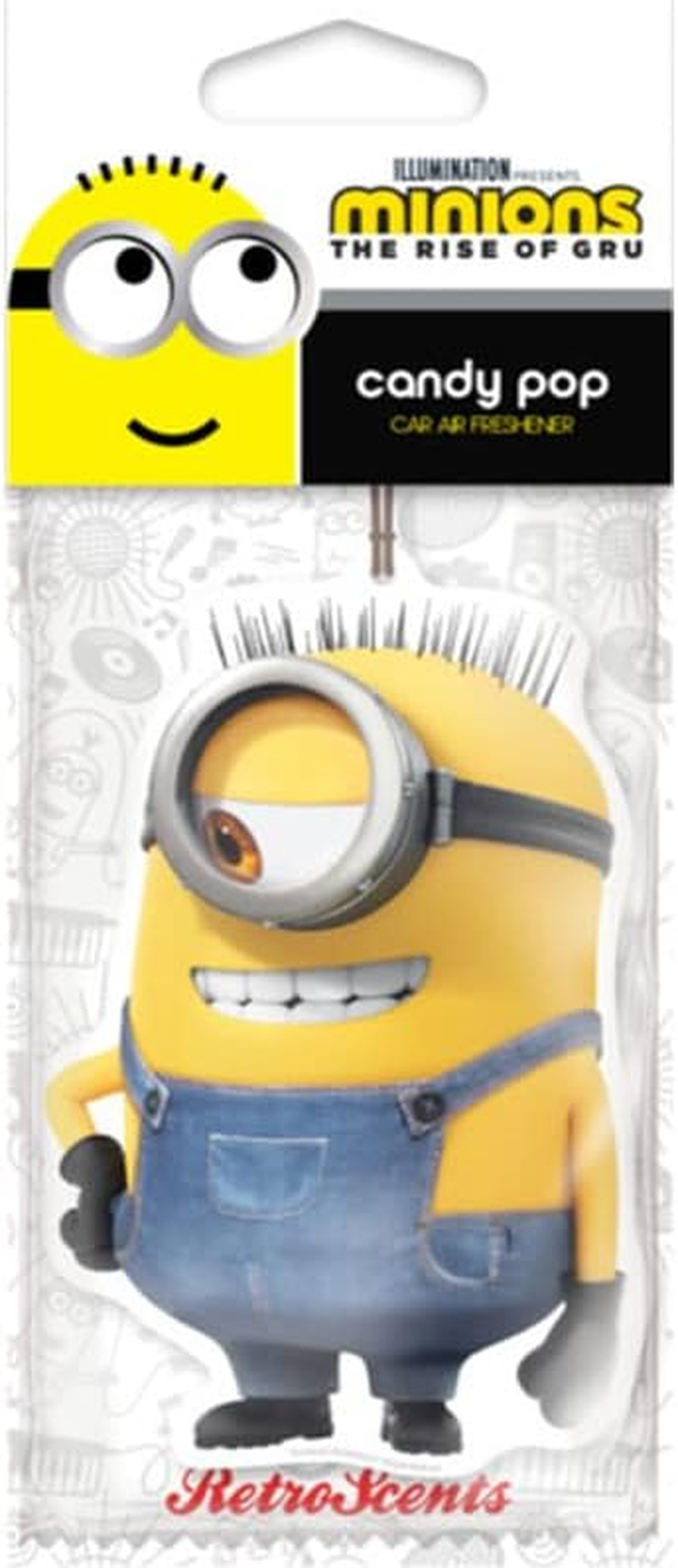 Minion Carl Car Air Freshener Candy Pop Scent